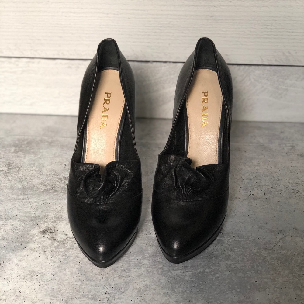 Prada leather heels